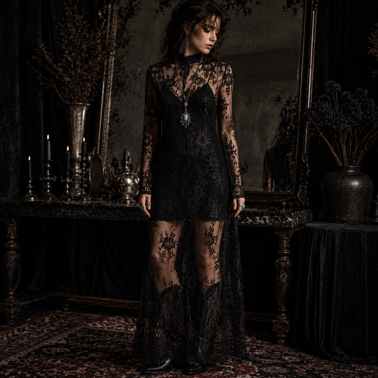 The Midnight Lace Overlay Victorian