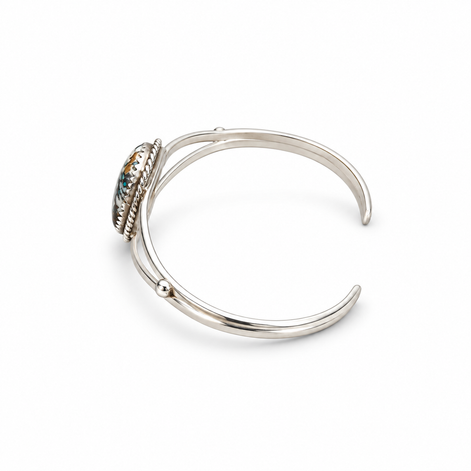 The Midnight Mesa Sterling Silver Stone Cuff