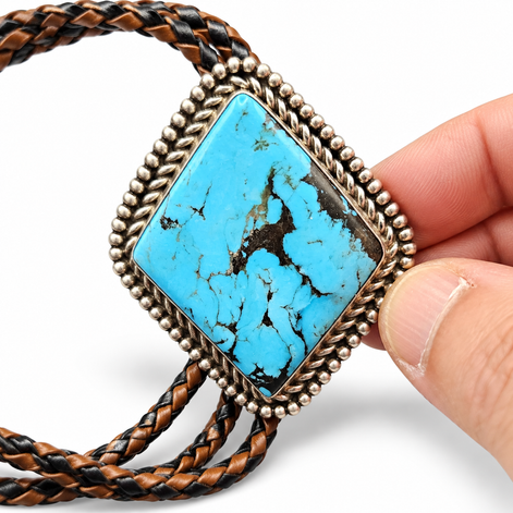 The High Desert Turquoise Statement Bolo Tie