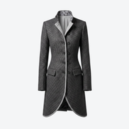 The Isabella Military Coat in Charcoal wool by Iron & Iris