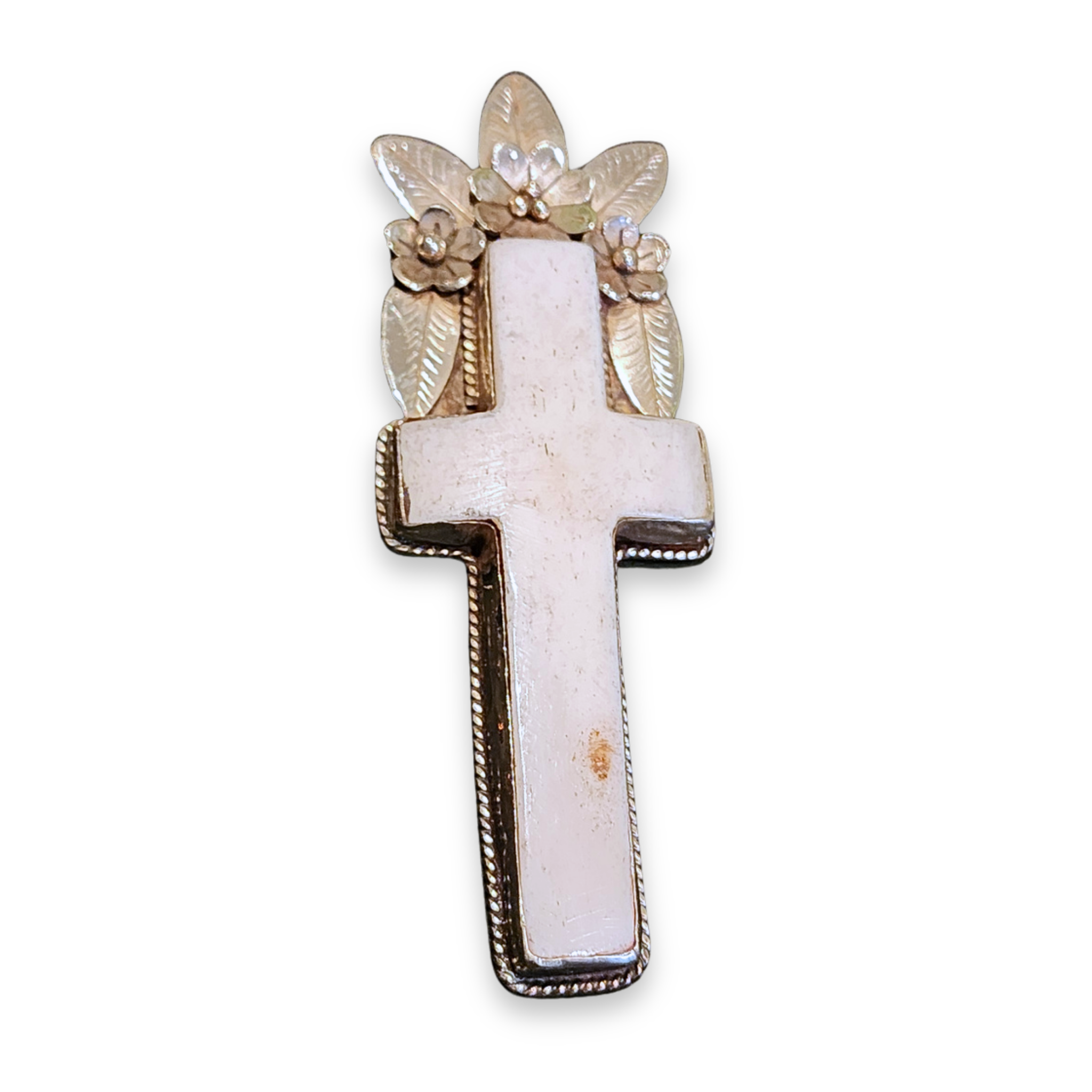 The Bone Blossom Cross Pendant