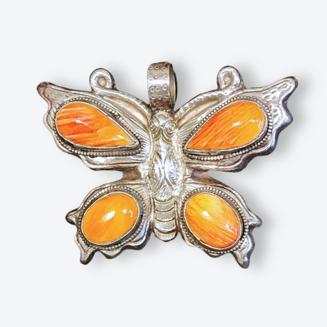 The Monarch Butterfly Pendant with Orange Drops