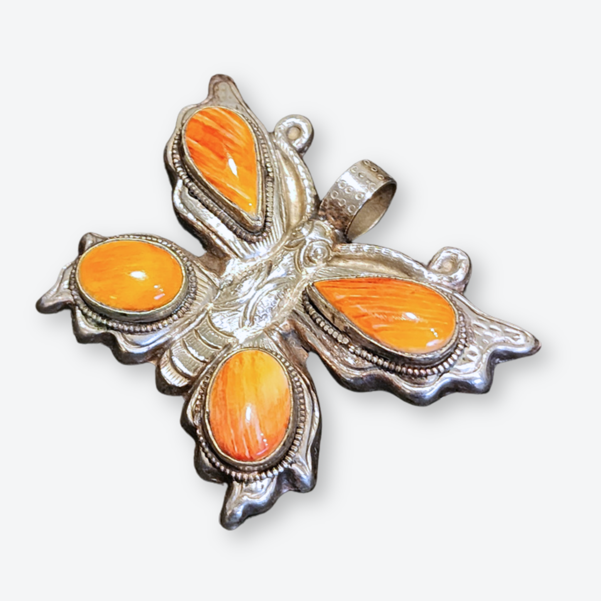 The Monarch Butterfly Pendant with Orange Drops