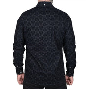 Wornstar Amaryllis Black Flocked Men's Shirt