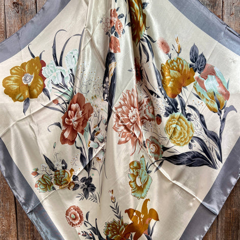 35x35" Field of Wild Flowers Wild Rag Scarf