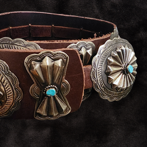 The Vintage Bow & Turquoise Concho Belt
