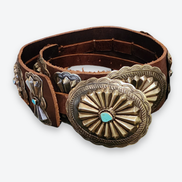 The Vintage Bow & Turquoise Concho Belt