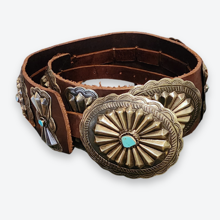 The Vintage Bow & Turquoise Concho Belt