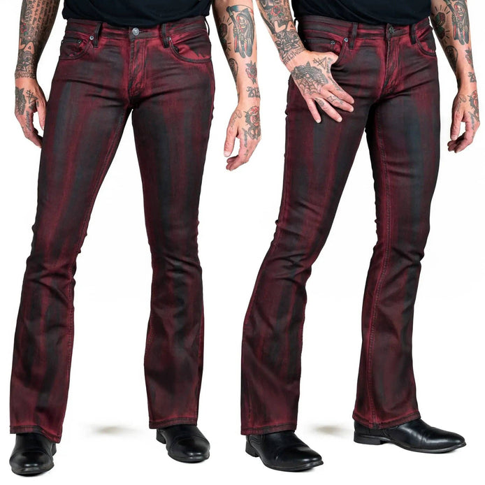 Wornstar Hellraiser Coated Jeans – Crimson