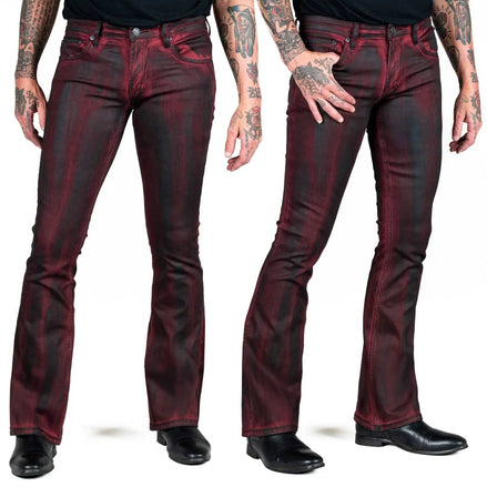 Wornstar Hellraiser Coated Jeans – Crimson