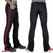 Wornstar Hellraiser Side Laced Jeans – Black