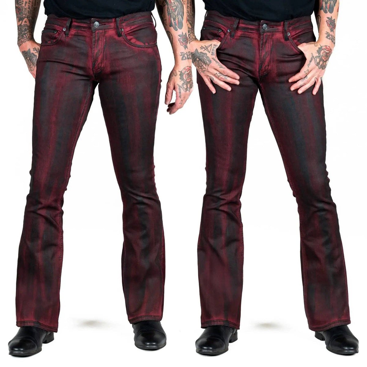 Wornstar Hellraiser Coated Jeans – Crimson