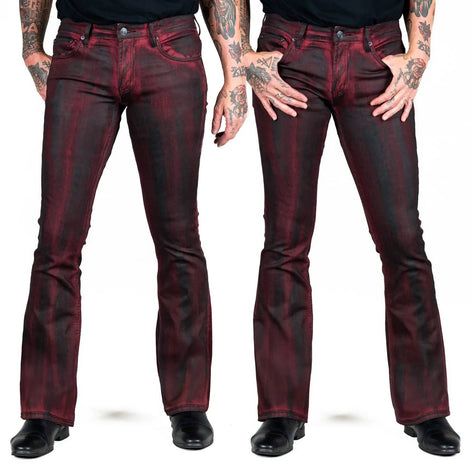 Wornstar Hellraiser Coated Jeans – Crimson