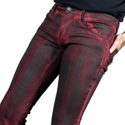 Wornstar Hellraiser Coated Jeans – Crimson