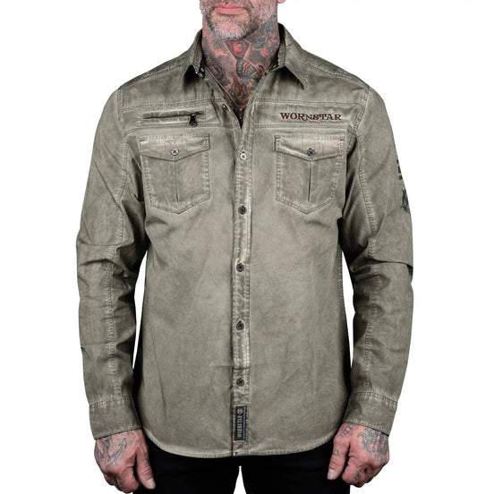 Wornstar Seek And Destroy Shirt - Olive