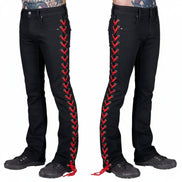 Wornstar Hellraiser Side Laced Jeans – Black