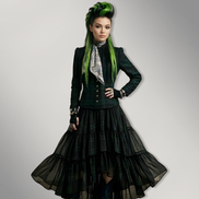 Women's Victoriana Peplum Coat – Black Watch Plaid