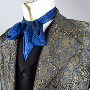 Men's Gunmetal Brocade Frock Coat