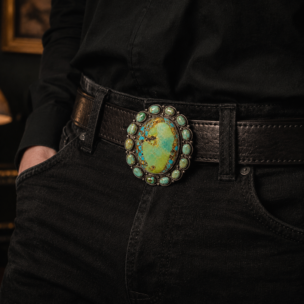 Grand Turquoise Halo Buckle