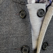 Women's Military Coat - Grey (Light Grey Accents)